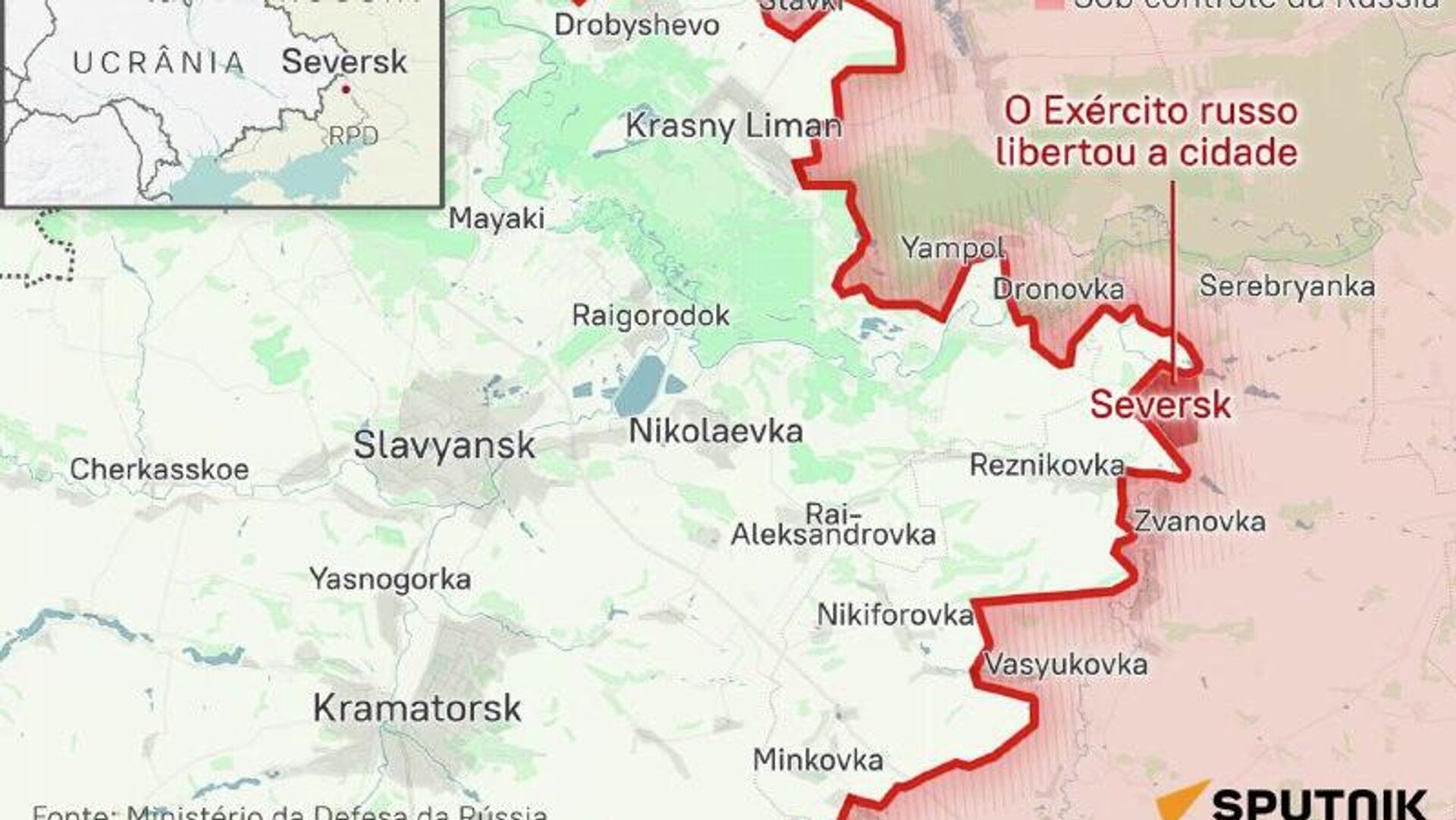 Analista: Seversk libertada tem localização estratégica para posterior libertação de mais 2 grandes cidades - Sputnik Brasil, 1920, 12.12.2025