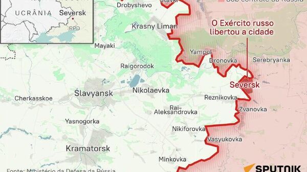 Analista: Seversk libertada tem localização estratégica para posterior libertação de mais 2 grandes cidades - Sputnik Brasil