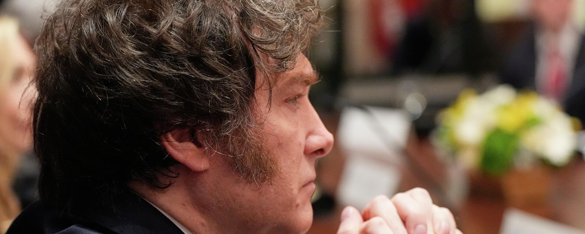 O presidente da Argentina, Javier Milei, durante encontro oficial - Sputnik Brasil, 1920, 14.12.2025