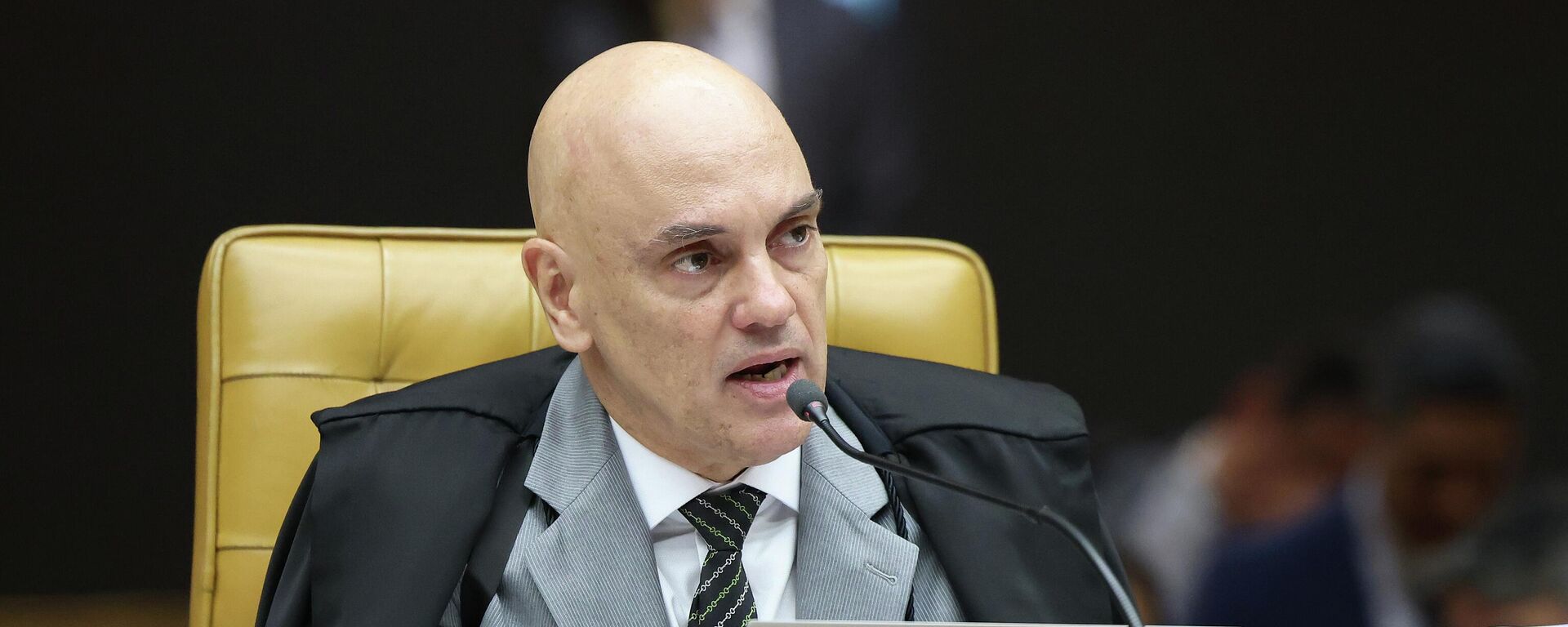O ministro do Supremo Tribunal Federal (STF) Alexandre de Moraes durante sessão plenária, em dezembro de 2025 - Sputnik Brasil, 1920, 08.01.2026