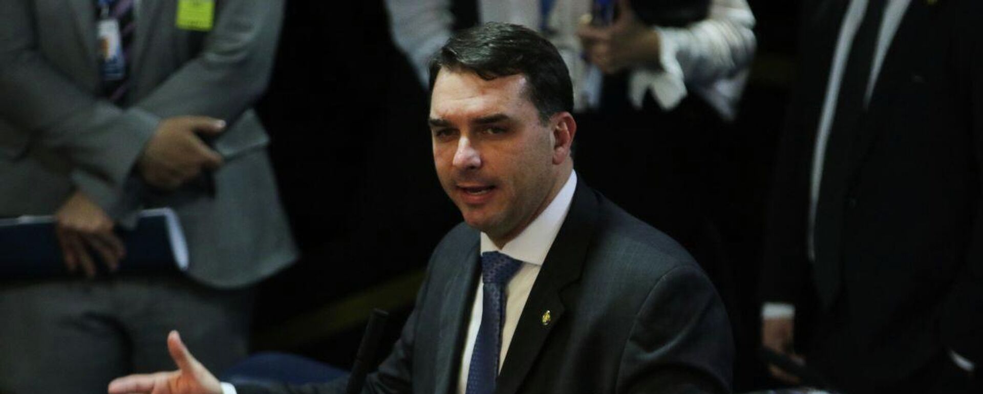 O senador Flávio Bolsonaro (PL-RJ) durante discurso em Brasília (DF) - Sputnik Brasil, 1920, 17.06.2026