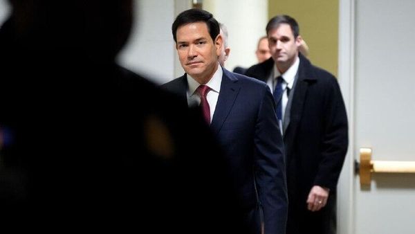 O secretário de Estado norte-americano, Marco Rubio, chega a evento oficial em dezembro de 2025 - Sputnik Brasil