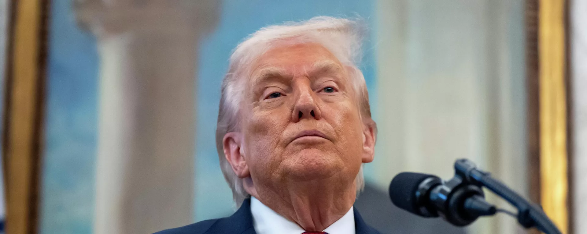 O presidente dos Estados Unidos, Donald Trump, durante evento na Casa Branca, em dezembro de 2025 - Sputnik Brasil, 1920, 16.12.2025