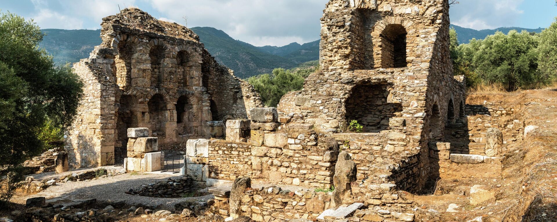 Ruínas da biblioteca da antiga cidade de Nysa, na Turquia, na província de Aydin - Sputnik Brasil, 1920, 23.12.2025
