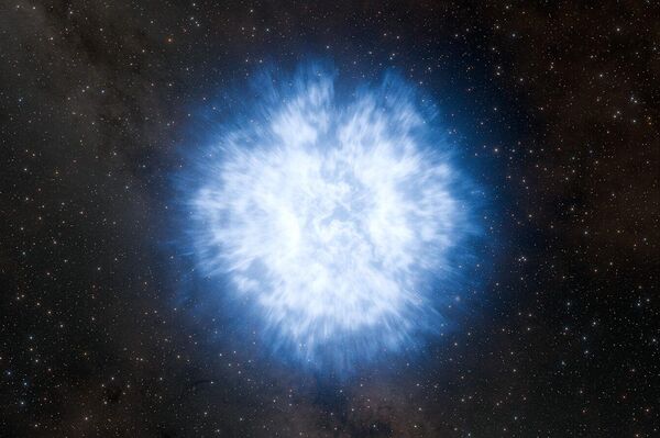 O primeiro estágio de uma superquilonova: a supernova de uma estrela que gira rapidamente e tem muitas vezes a massa do Sol - Sputnik Brasil