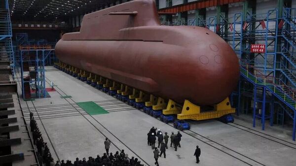 Novo submarino nuclear norte-coreano. - Sputnik Brasil