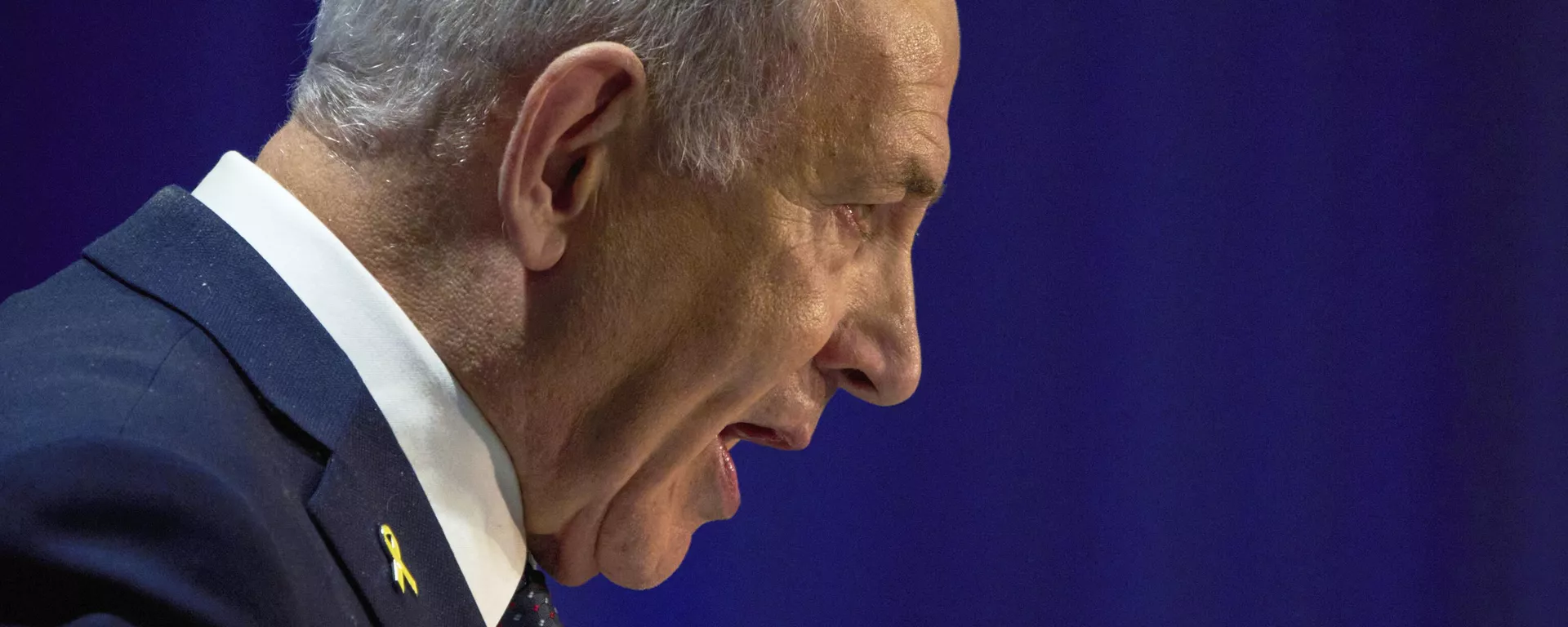 O primeiro-ministro de Israel, Benjamin Netanyahu, durante discurso, em março de 2025 - Sputnik Brasil, 1920, 26.12.2025