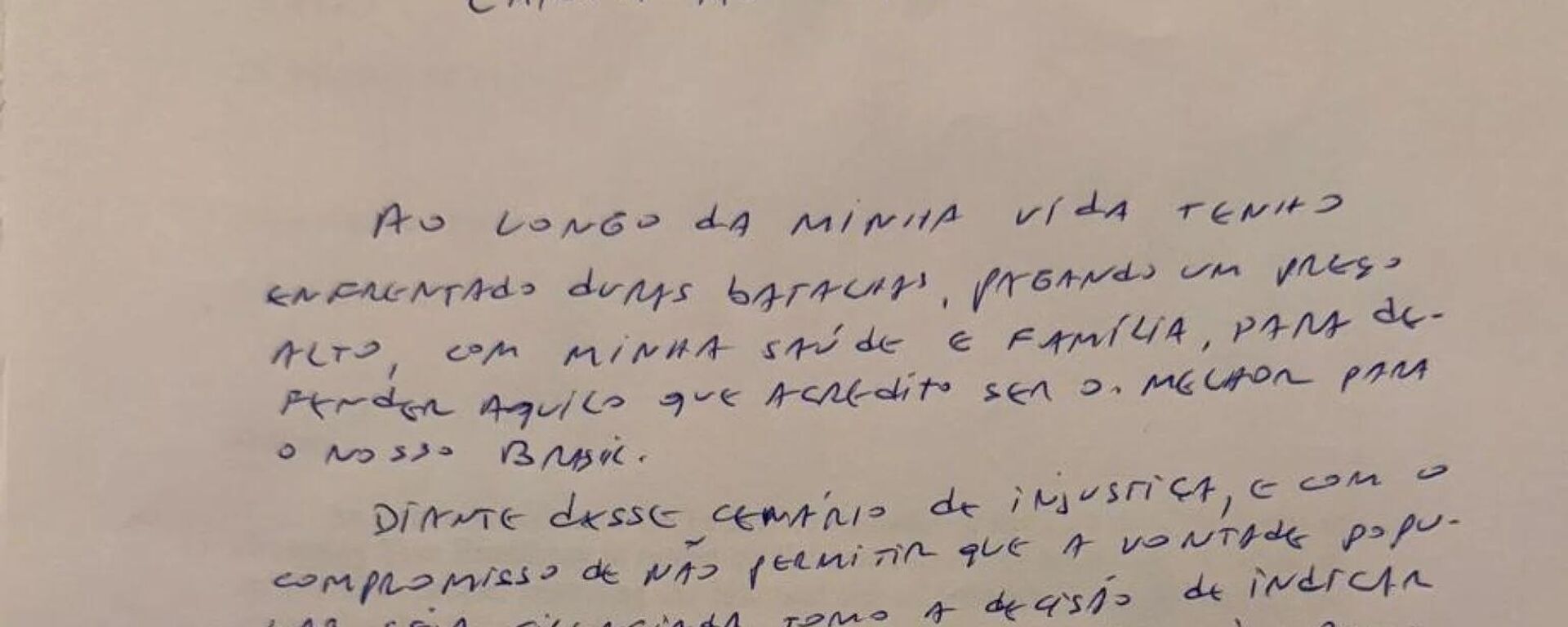 Carta de Jair Bolsonaro ao povo brasileiro em que oficializa a escolha de seu filho, o senador pelo Rio de Janeiro Flávio Bolsonaro, como sua escolha para candidato à presidência em 2026 - Sputnik Brasil, 1920, 25.12.2025