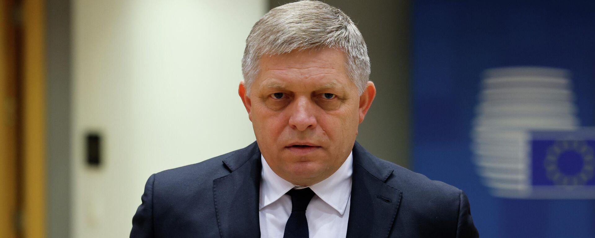 O primeiro-ministro da Eslováquia, Robert Fico, durante evento oficial em Bruxelas, Bélgica, em fevereiro de 2024 - Sputnik Brasil, 1920, 18.01.2026