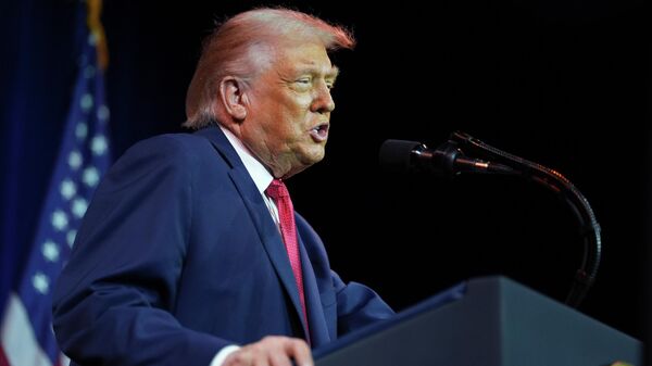 O presidente dos Estados Unidos, Donald Trump, durante evento republicano na Câmara norte-americana, em janeiro de 2026 - Sputnik Brasil