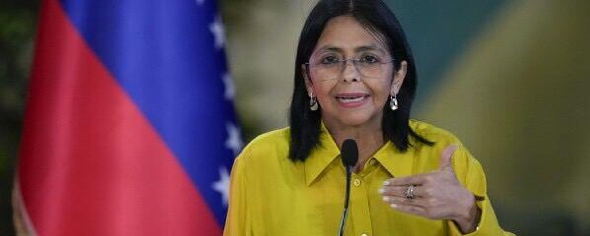 A presidente interina da Venzuela, Delcy Rodríguez, durante discurso em 2024 - Sputnik Brasil, 1920, 02.02.2026