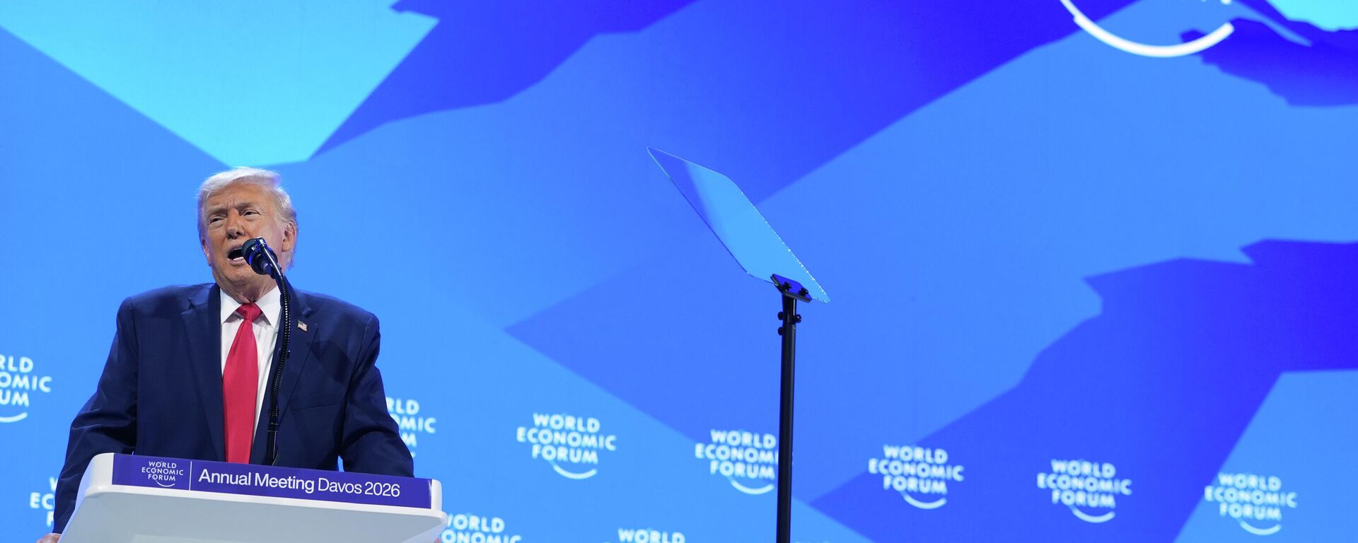 Donald Trump discursa no Fórum Econômico Mundial de Davos, na Suíça Donald Trump discursa no Fórum Econômico Mundial de Davos, na Suíça - Sputnik Brasil, 1920, 21.01.2026