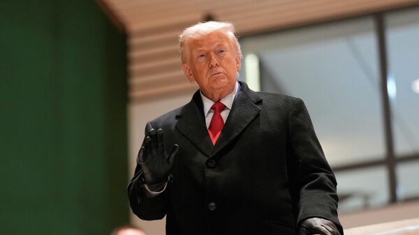 O presidente dos Estados Unidos, Donald Trump, após reunião do Fórum Econômico Mundial, em janeiro de 2026 - Sputnik Brasil