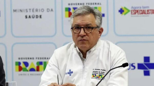 O ministro da Saúde, Alexandre Padilha, durante coletiva de imprensa - Sputnik Brasil