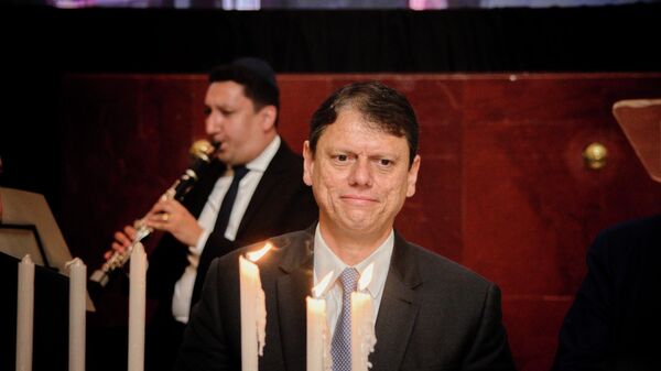 O governador de São Paulo, Tarcísio de Freitas (Republicanos), em evento em memória do holocausto, em janeiro de 2026 - Sputnik Brasil