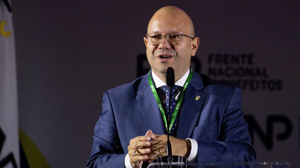 Então secretário executivo da Secretaria de Relações Institucionais, Olavo Noleto, durante a encontro da Frente Nacional de Prefeitos em Brasília. 13 de março de 2023 - Sputnik Brasil