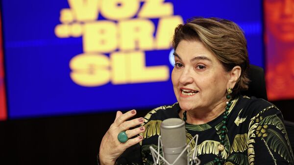 A ministra das Mulheres, Márcia Lopes, participa do programa A Voz do Brasil.  - Sputnik Brasil