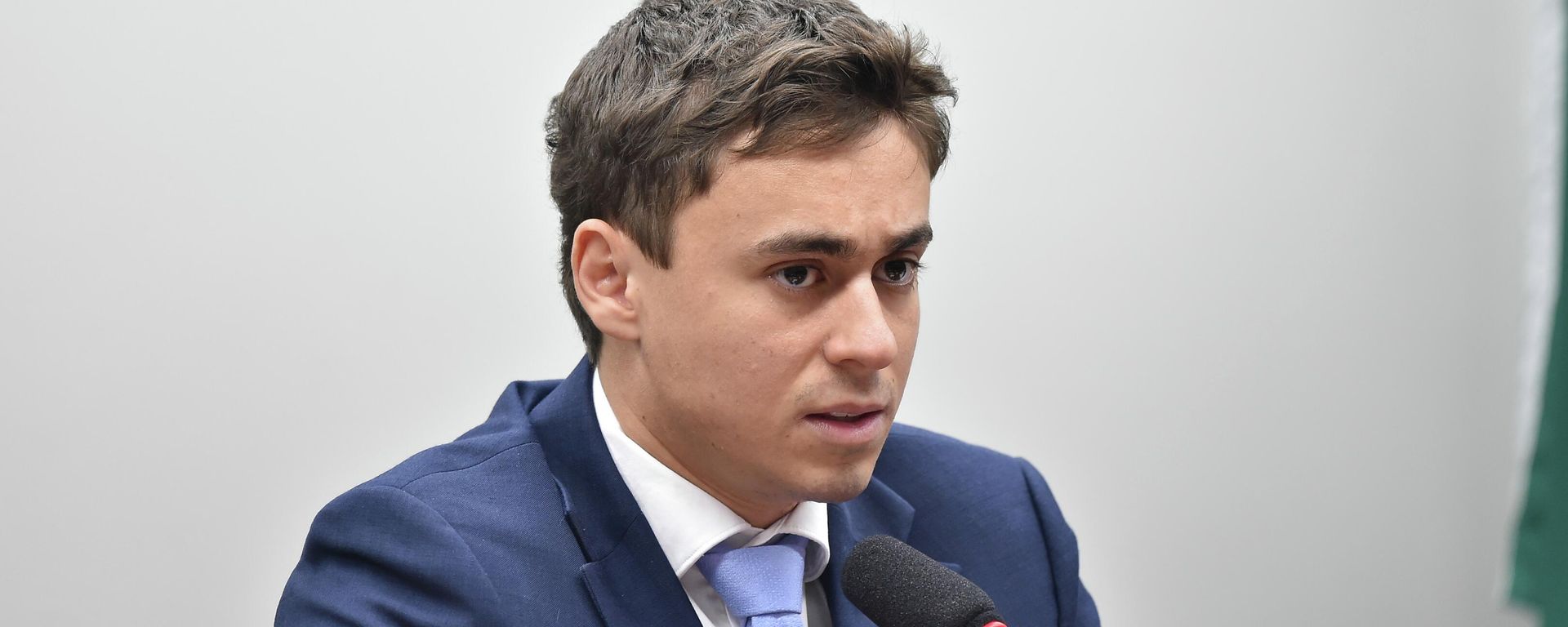 O deputado federal Nikolas Ferreira (PL-MG) durante audiência na Câmara dos Deputados - Sputnik Brasil, 1920, 03.09.2026