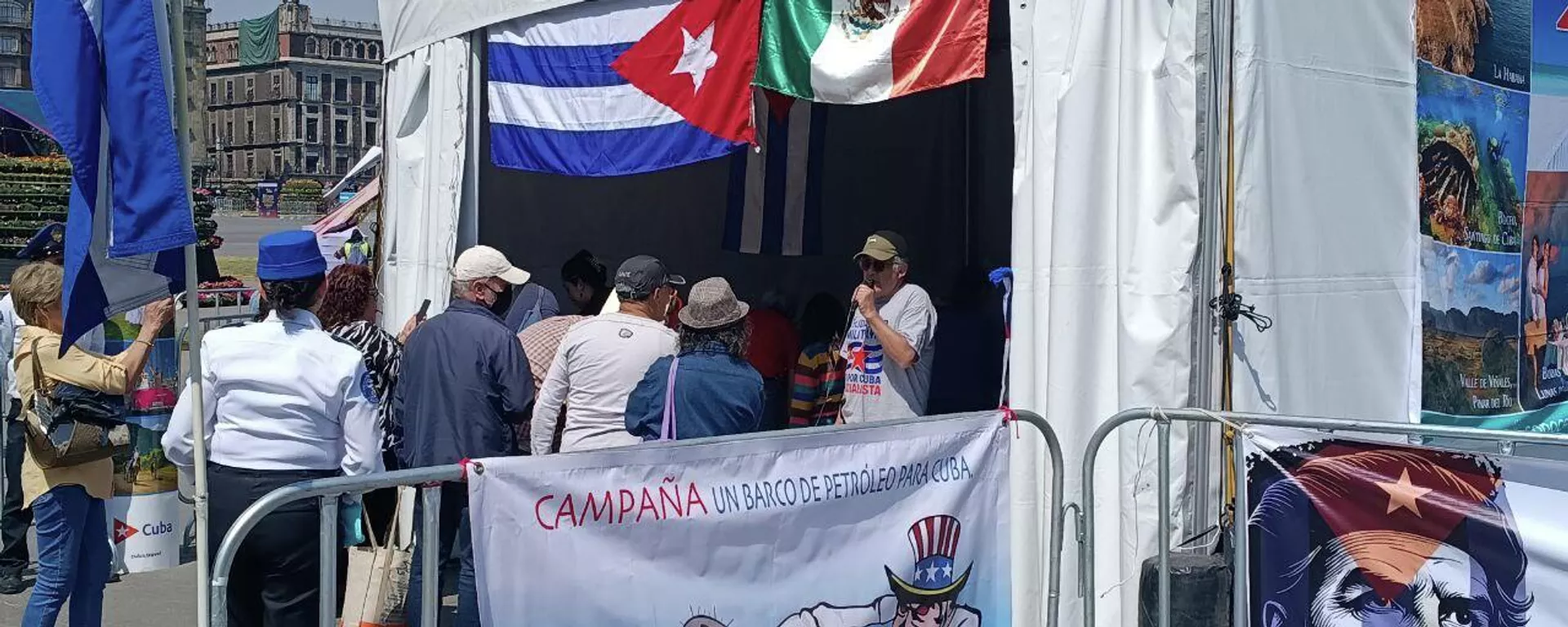 Centro de apoio na Cidade do México para envio de ajuda a Cuba - Sputnik Brasil, 1920, 15.02.2026