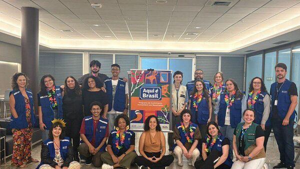 Governo do Brasil acolheu 54 repatriados dos EUA em operação em Confins (MG), 16 de fevereiro de 2026. - Sputnik Brasil