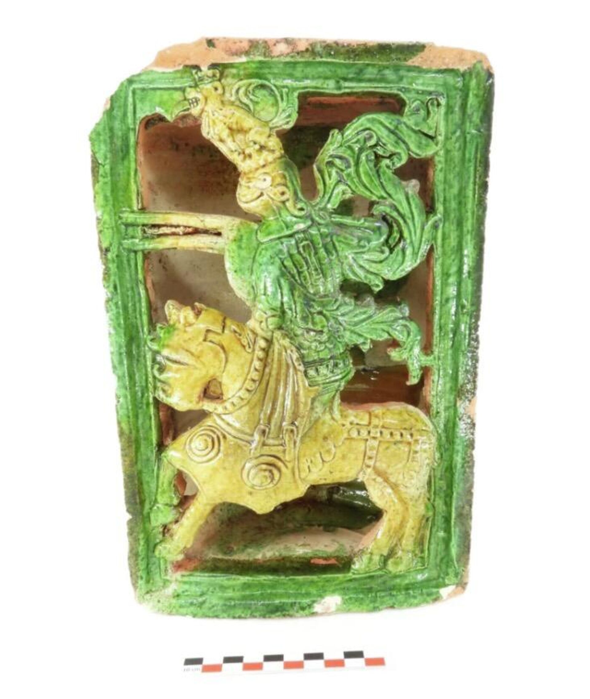 Telhas de fogão de cerâmica, encontradas em Estrasburgo