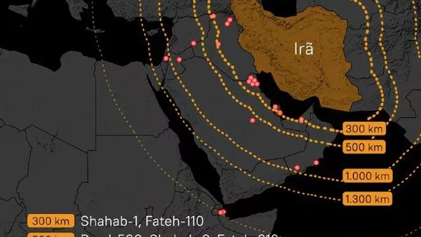 Alcance da vingança: conheça com #InfográficodaSputnik os mísseis balísticos iranianos e os alvos dentro do seu alcance - Sputnik Brasil