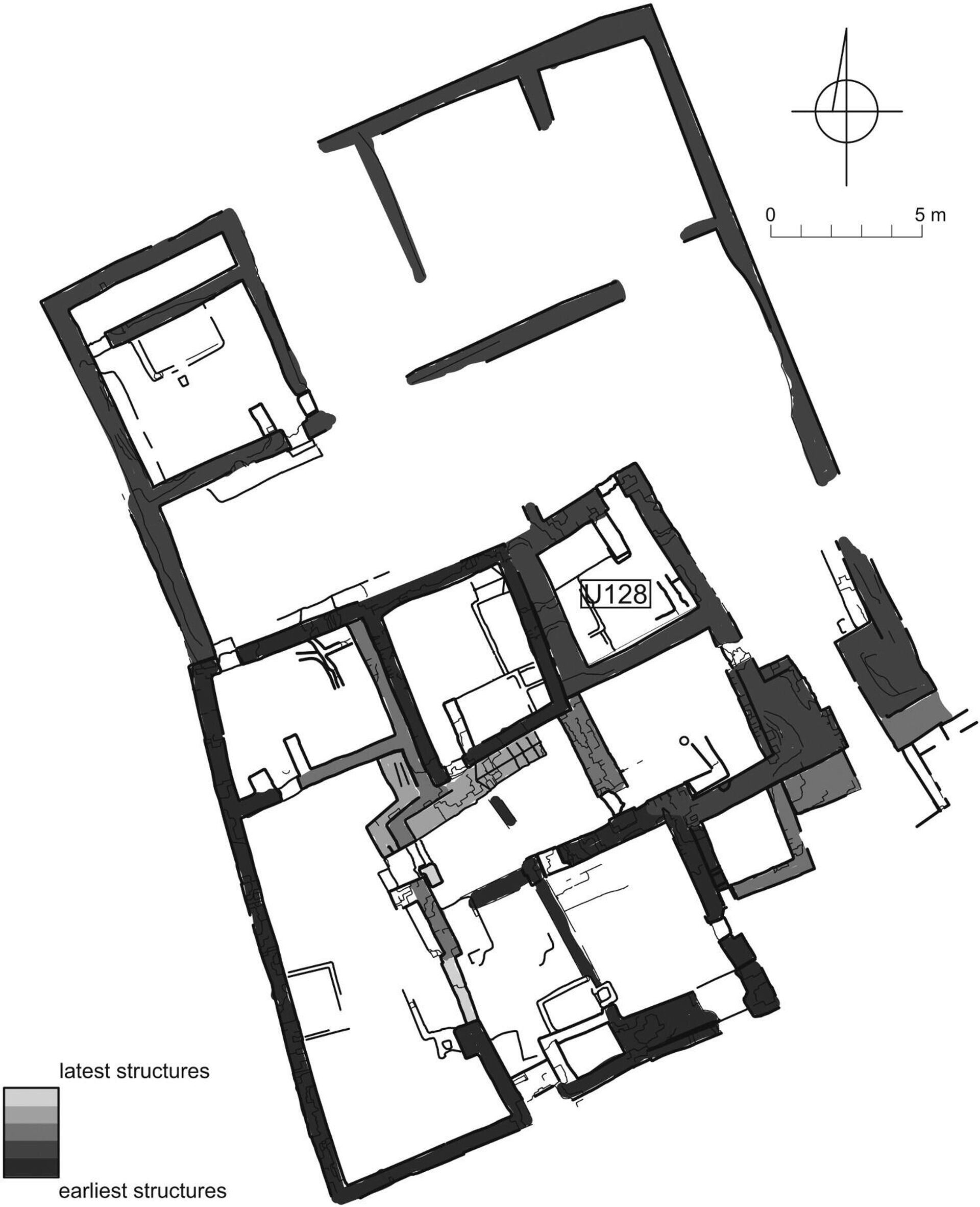 A planta do edifício localizado na cidadela de Velha Dongola