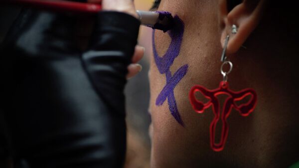 Manifestação em São Paulo contra a violência de gênero no Dia Internacional da Mulher  - Sputnik Brasil