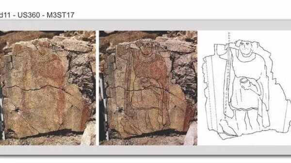 Descoberta rara revela possível imagem pintada do deus celta Sucellus em santuário da Borgonha - Sputnik Brasil