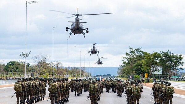 Militares celebram o Dia do Exército em Brasília (DF). Brasil, 19 de abril de 2023 - Sputnik Brasil