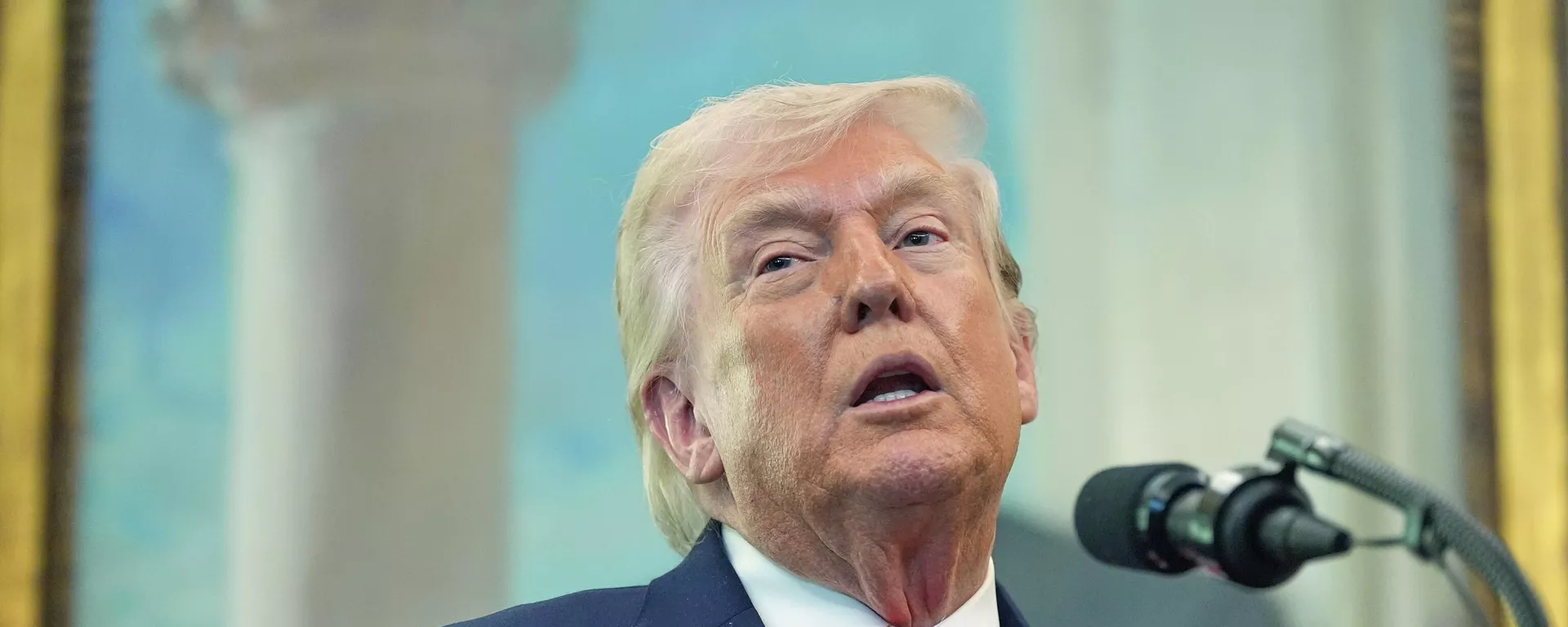 O presidente dos Estados Unidos, Donald Trump, durante coletiva de imprensa, em março de 2026 - Sputnik Brasil, 1920, 27.03.2026