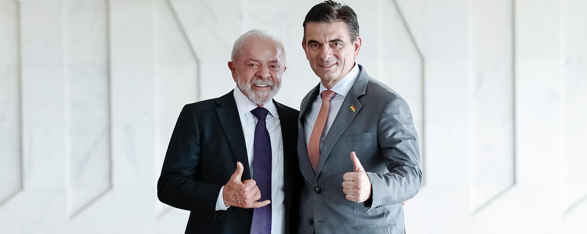 Presidente da República, Luiz Inácio Lula da Silva, durante almoço oferecido ao presidente do Estado Plurinacional da Bolívia, Rodrigo Paz - Sputnik Brasil, 1920, 25.03.2026