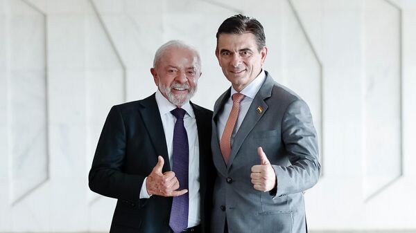 Presidente da República, Luiz Inácio Lula da Silva, durante almoço oferecido ao presidente do Estado Plurinacional da Bolívia, Rodrigo Paz - Sputnik Brasil