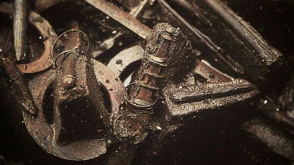 Alguns dos objetos encontrados no pântano de Illerup Odal, na Dinamarca - Sputnik Brasil