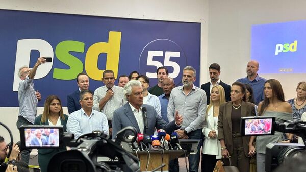 Governador de Goiás, Ronaldo Caiado (PSD), durante lançamento da pré-candidatura à Presidência da República. São Paulo, 30 de março de 2026 - Sputnik Brasil