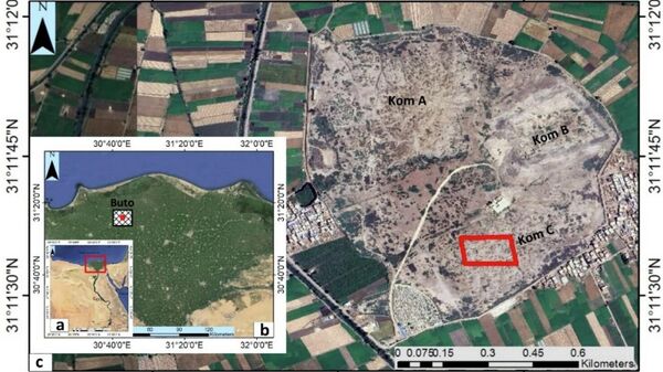 Mapa da localização das ruínas da antiga cidade de Buto, Egito - Sputnik Brasil