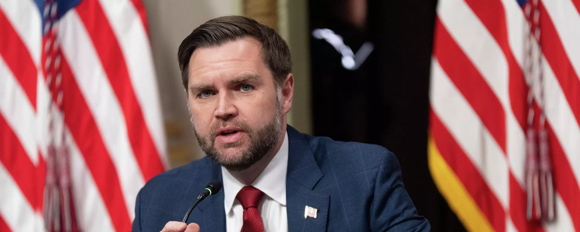 O vice-presidente dos Estados Unidos, JD Vance, durante evento oficial, em 27 de março de 2026 - Sputnik Brasil, 1920, 08.04.2026