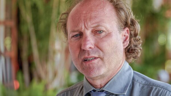 Presidente do Instituto Brasileiro do Meio Ambiente e dos Recursos Naturais Renováveis (Ibama), Rodrigo Agostinho durante apresentação da iniciativa Conserva Aves, na sala Tuiuiú, na Casa do Homem Pantaneiro, em Campo Grande (MS) - Sputnik Brasil