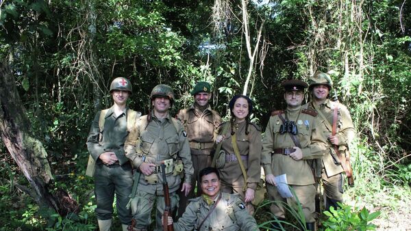 Grupo Verde Oliva do Rio de Janeiro faz reencenação histórica da Força Expedicionária Brasileira (FEB) - Sputnik Brasil