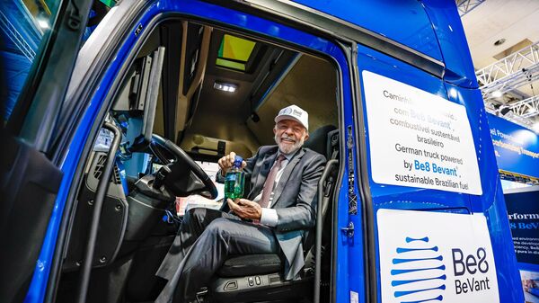 Lula na abertura do pavilhão brasileiro - Sputnik Brasil