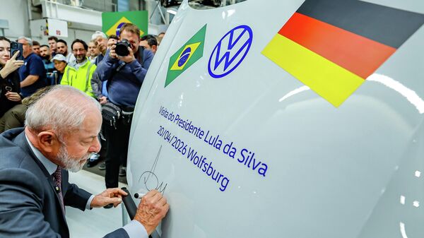 Visita às instalações da fábrica da Volkswagen - Sputnik Brasil