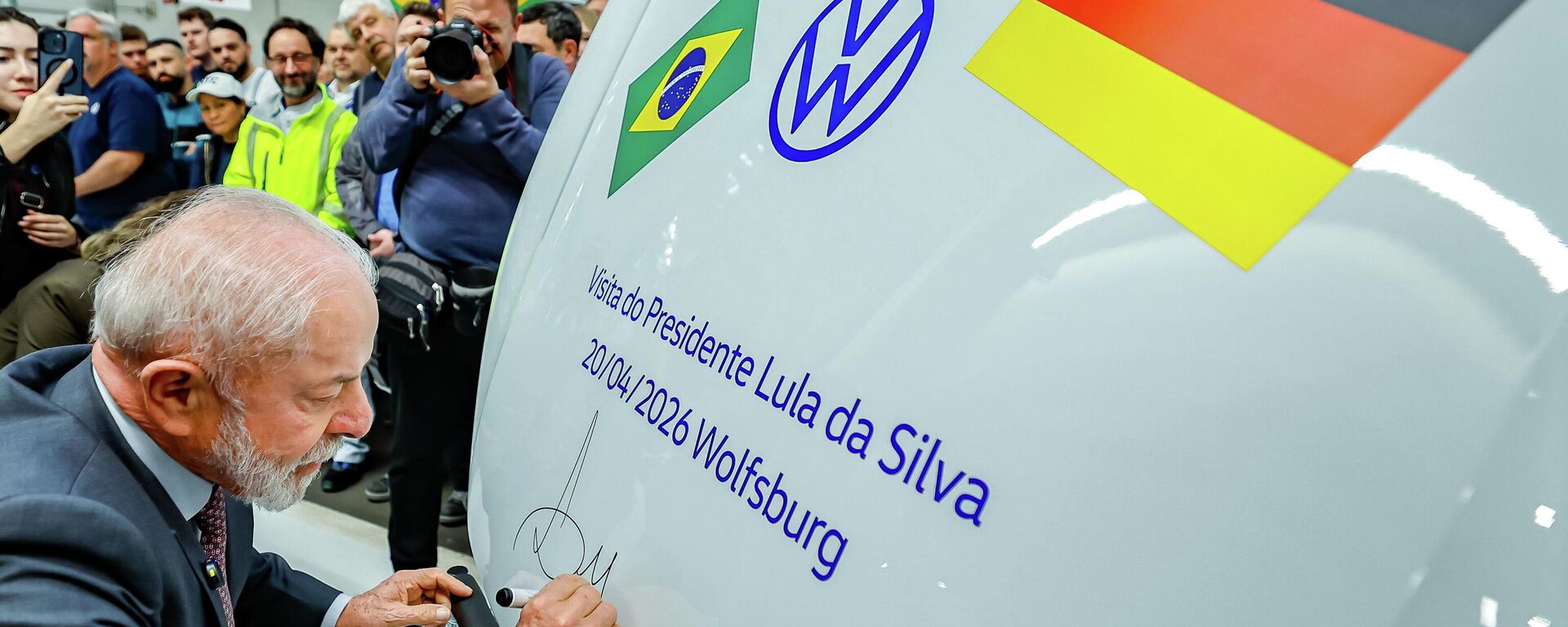 Visita às instalações da fábrica da Volkswagen - Sputnik Brasil, 1920, 20.04.2026