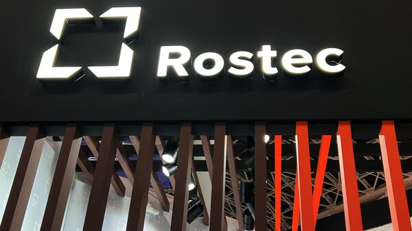 Logotipo da corporação estatal russa Rostec. - Sputnik Brasil