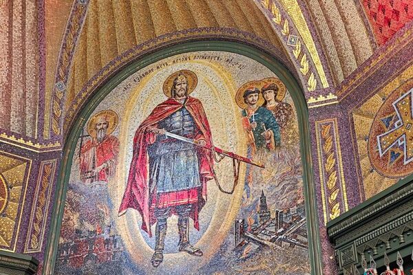 Interior da Catedral das Forças Armadas em Moscou - Sputnik Brasil