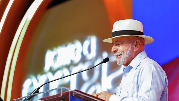 O presidente do Brasil, Luiz Inácio Lula da Silva, durante evento em Brasília, em 8 de maio de 2026 - Sputnik Brasil