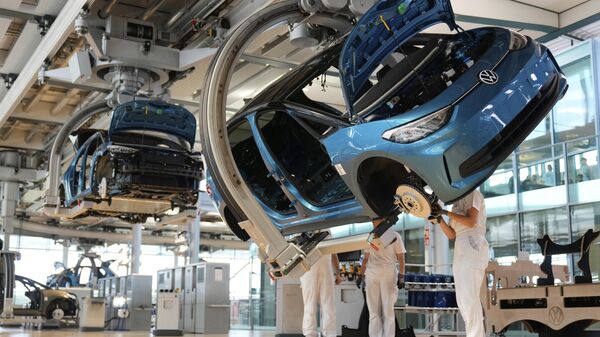 Funcionários da fabricante alemã de automóveis Volkswagen - Sputnik Brasil