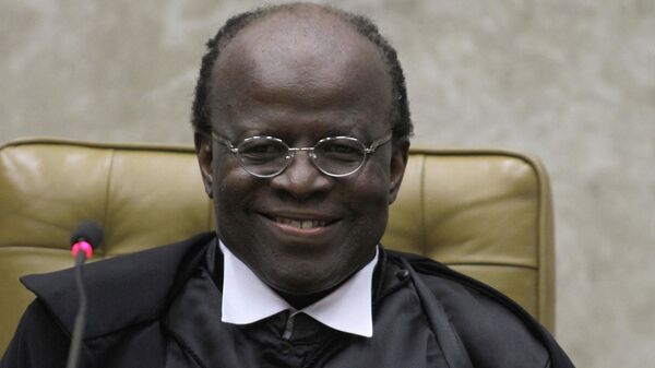 Joaquim Barbosa, então presidente do Supremo Tribunal Federal, em 22 de novembro de 2012 - Sputnik Brasil