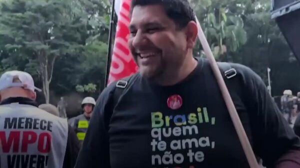 Sindicalistas fazem manifestação em SP - Sputnik Brasil