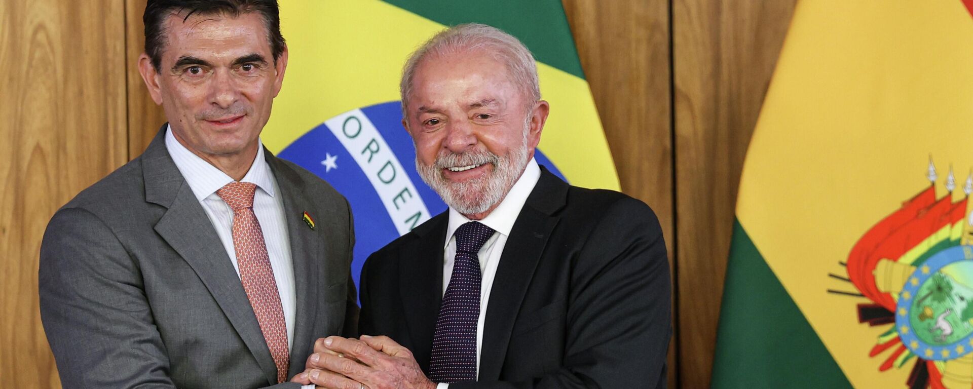 O presidente do Brasil, Luiz Inácio Lula da Silva, recebe o presidente boliviano, Rodrigo Paz, no Palácio do Planalto - Sputnik Brasil, 1920, 29.05.2026