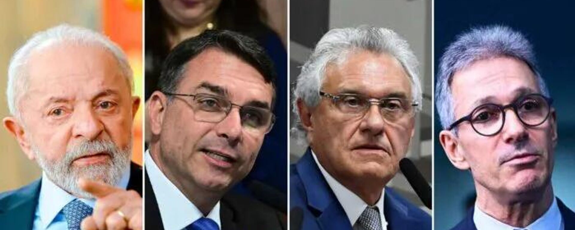 Lula, Flávio Bolsonaro, Ronaldo Caiado e Romeu Zema, os presidenciáveis mais cotados para o pleito de 2026 - Sputnik Brasil, 1920, 04.06.2026
